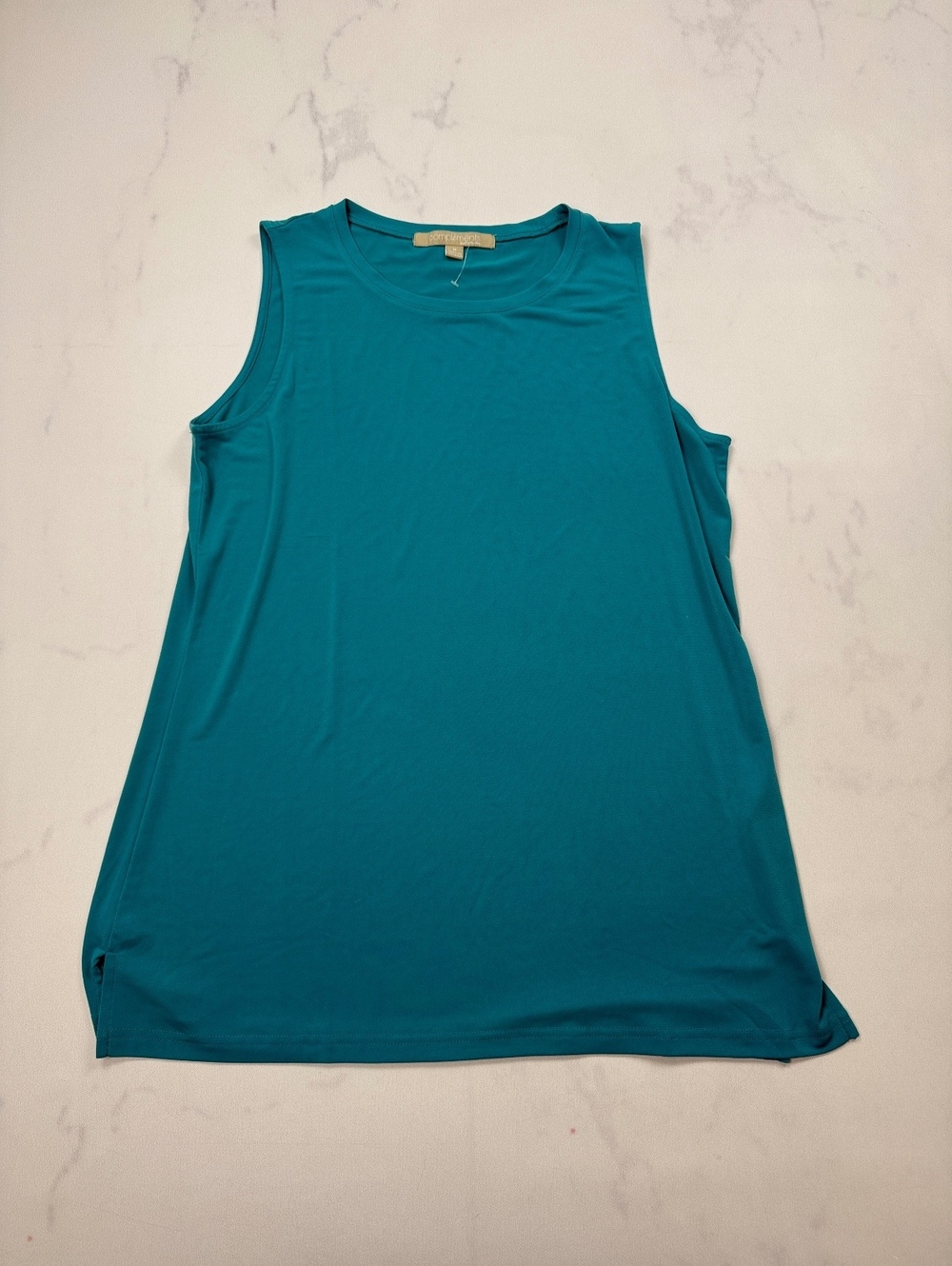 Complements Tank Top Teal Contemporary Modern Classic Style - Womens M
